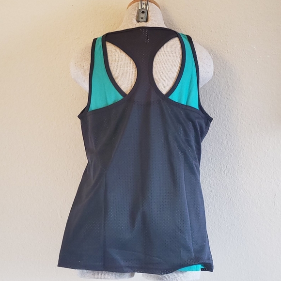 Danskin Now teal gray workout tank top 12-14 L - Picture 1 of 5